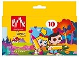 ジュニアジャンボ蜜蝋クレヨン（水溶性）10色　スイス製　Junior Crayons