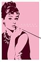 Poster Audrey Hepburn Cigarello - Frühstück bei Tiffany rosa Popart retro - Maxiposter - Größe 61 x 91,5 cm