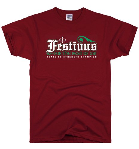 DirtyRagz Men's Festivus For The Rest Of Us T-Shirt M Maroon