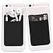 Phone Wallet, Card Sticker, Slim Flexible Lycra Stick-on Wallet Card Holder for iPhone, Others Smartphones and Apple TV Remote Control (Classic Black)