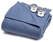 Sunbeam BW1205-030-596 Heated Electric Fleece Blanket, Twin, Lagoon