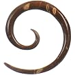 12 Gauge Coconut Wood Spiral Taper Plug