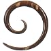 12 Gauge Coconut Wood Spiral Taper Plug