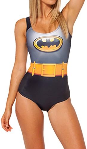 Encharm Women's Vintage Digital Print Slim Fitted Monokini Swimwear Skinny Bikini SR008