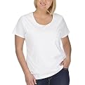 Merona&reg; Plus Short Sleeve Double Layer Scoop Tee - Fresh White