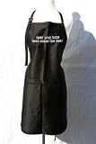 Black Open Your Buns Here Comes the Meat Embroidered Apron