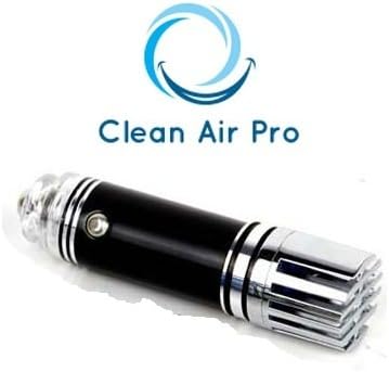 Car Air Ionizer Air Freshener and Purifier! Virus Bacteria and Allergens KILLER! Allergy and Asthma Reliever, Give Your Children, Family Members and Yourself a Purified World! Remove Cigarette Smell, Pet Smell, Dust and Air Pollutants and All Kinds of Bacteria! CleanAirPro® Black Color.