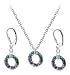 Jewelry : Donut Vitrail Swarovski Crystal Earring Pendant Sterling Silver 16