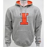Illinois Fighting Illini Ash Automatic Pullover Hooded Sweatshirt