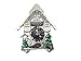German Hat Pin: German Cuckoo Clock (Painted)