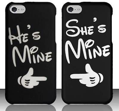 Cute Couple Hard Plastic Matte Case Cover for Apple iPhone 5c + Screen Protector [In CellCostumes Retail Packaging]