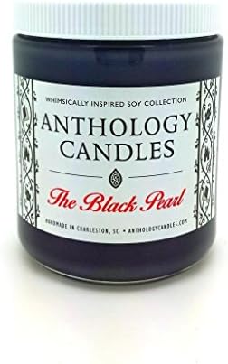 The Black Pearl Candle - Anthology Candles, Pirates of the Caribbean Candle, Disney Inspired Candle, 8 oz Jar