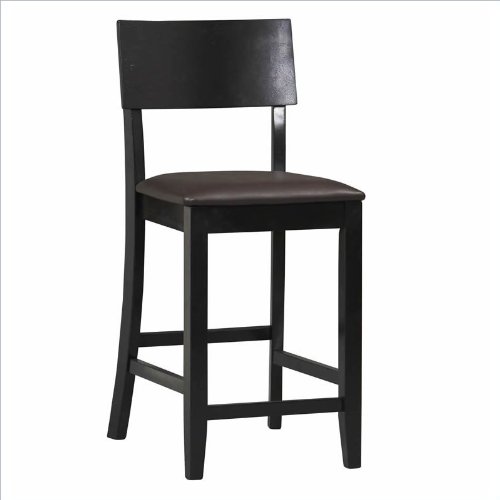 Linon Torino Contemporary Counter Stool 24 in Black