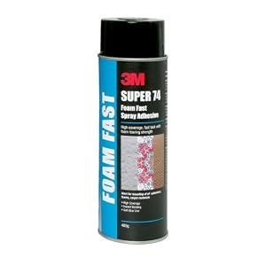 3M 74 Foamfast Spray Adhesive, Orange by 3M