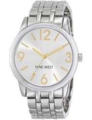 Nine West Womens NW/1579SVTT Two-Tone Bracelet Watch