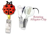 Ladybug 3D Rubber Retractable Badge Holder