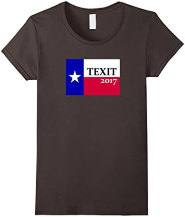 Women's "TEXIT 2017" Texas State Flag T-shirt Small Asphalt