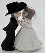 Kissing Couple Western Cake Topper
