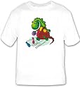 T-shirt with dinosaur, sport, ball, bowling, dragon, pin