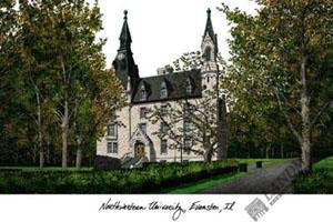 Northwestern University Lithograph 14x10 Limited Edition Unframed Lithograph