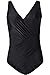 HASIDING Women's Solid Surplice One-Piece Swimsuit