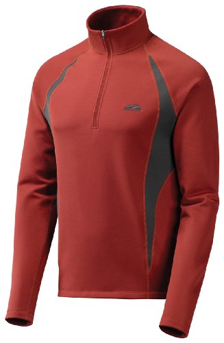 GoLite Mens Vermillion Thermal 1/3 Zip Top (Red Rock, X Large)