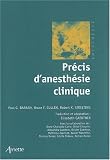 Précis d anesthésie clinique