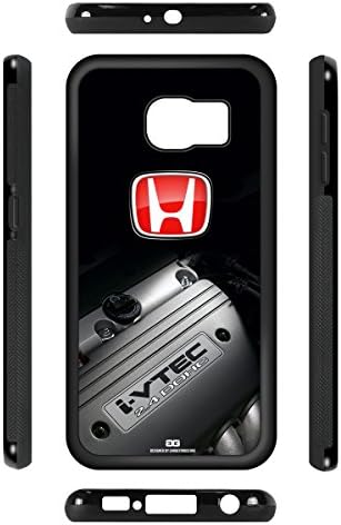Honda i-VTEC Engine Red H Samsung Galaxy S6 Black TPU Rubber Cell Phone Case