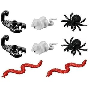 LEGO Creepy Crawlers - Genuine LEGO Building Accessories Scorpion Rat Spider Snake - 8 Pieces Total!