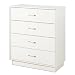 Logik Collection 4-Drawer Chest in Pure White Finish By South Shore Furniture