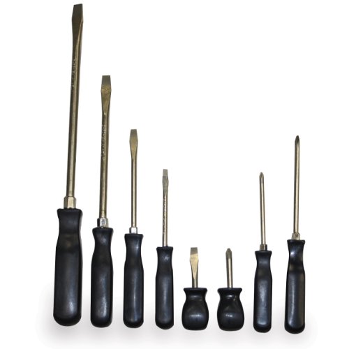 Buffalo Tools HVMSD8 Screwdriver Set, 8-Piece High Visibility Mechanics, Chrome Vanadium Shafts