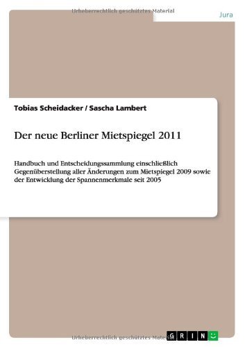 Der neue Berliner Mietspiegel 2011 (German Edition)