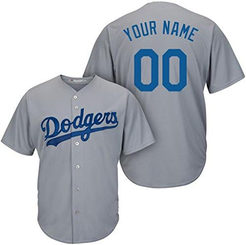 Man L.A. Dodgers Customized-Gray Alternate Jersey size M