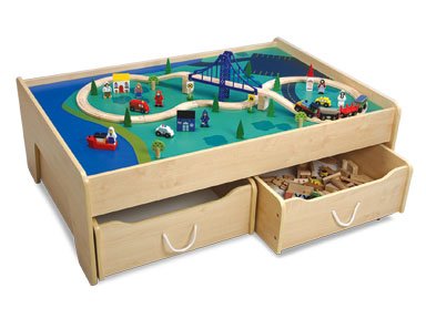 41lGi1npLSL Educational Toy   Table, Trundles and Train Playset 1   Kidkraft Furniture