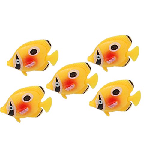 uxcell® 5 Pieces Mini Floating Plastic Fish Aquarium Ornament