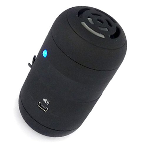 Mini Portable Capsule Mobile Speakers with USB Port(Black)