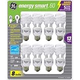 GE 13-Watt Energy SmartTM - 8 Pack - 60 watt replacement