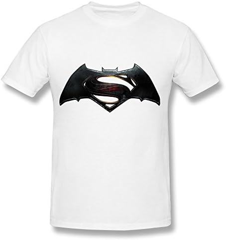 WYMY Men's T-shirt Batman V Superman Dawn Of Justice Logo By Sachso74 D7jg9ix Size L White