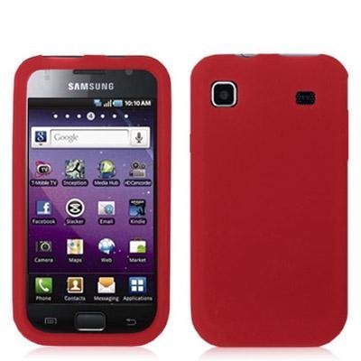 Red Silicone Rubber Gel Soft Skin Case Cover for Samsung Galaxy S 4G