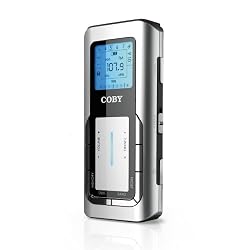 Coby CX90SVR Digital Pocket AM/FM Radio, Silver