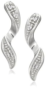 0.03 Carat Diamond Drop Earrings in 9ct White Gold