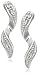 9ct White Gold Diamond Set Twist Drop Stud Earrings