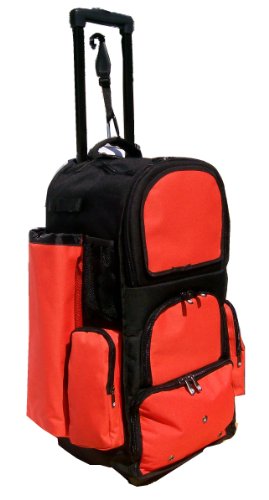 Black & Orange Chita CTR Softball Baseball Bat Equipment Roller Backpack