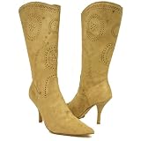 Soft Sexy Tan Western Exotic Dancer Cowgirl Boots by Splash