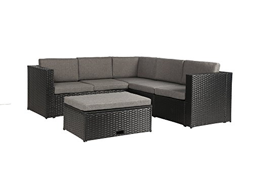 Giantex 3 Pcs Cushioned Outdoor Wicker Patio Set Garden Lawn Sofa