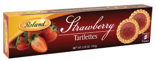Roland French Tartlette Cookies Strawberry, 12-Count Packages (Pack of 20)