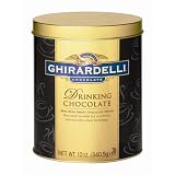 Ghirardelli Chocolate Drinking Chocolate, Mini Semi-Sweet Chocolate Drops, 12-Ounce Tins (Pack of 2)