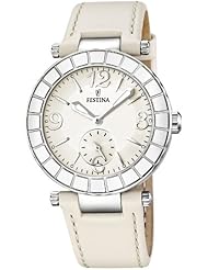 Festina Womens Quartz Watch with Beige Dial Analogue Display and Beige Leather Strap F16619/2