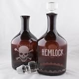 Stain Glass Etched Decanter "Hemlock"