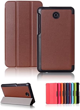Asus Memo Pad 7 ME375CL Case, Vistore Multi-Angle Stand PU Leather Tablet Case with Auto Sleep/Wake Function(Brown)